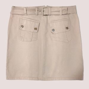 Zoey Beth Beige Skirt with Belt XLARGE